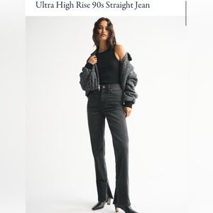Ultra High Rise 90s Straight Jean - Black